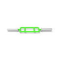 BICEPS OLYMPIC BAR / GREEN 13,5KG